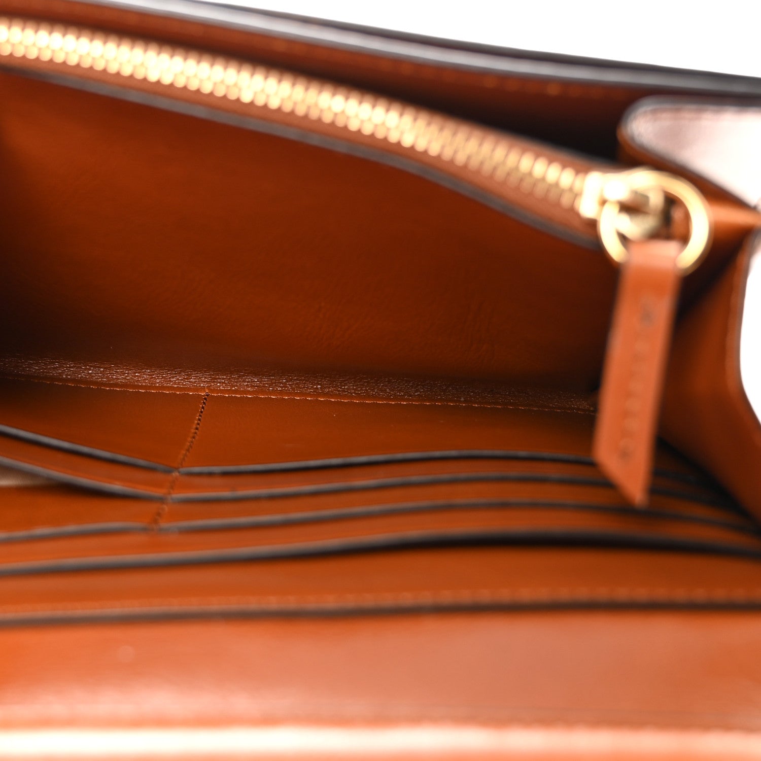 Calfskin Iconic Flap Wallet On Chain Clay Brown