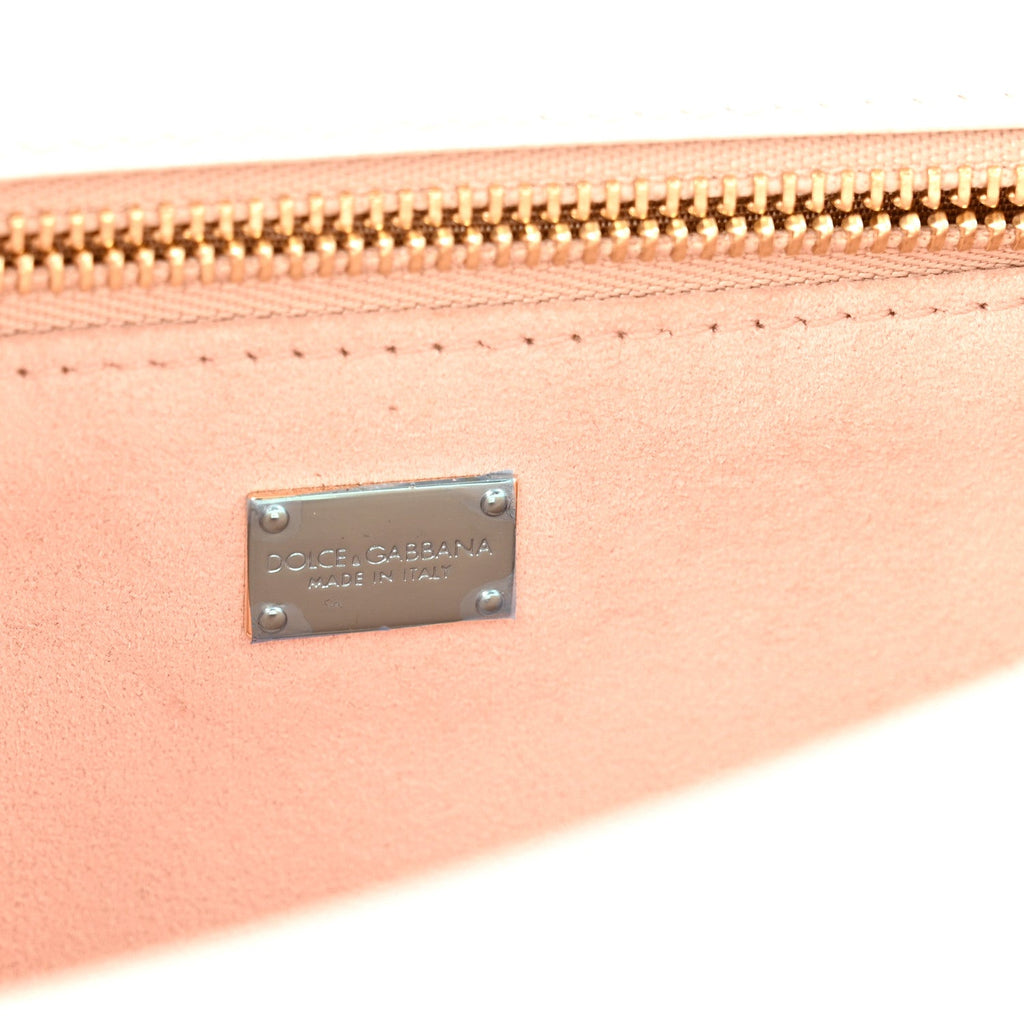 Calfskin DG Logo Flap Crossbody Bag White