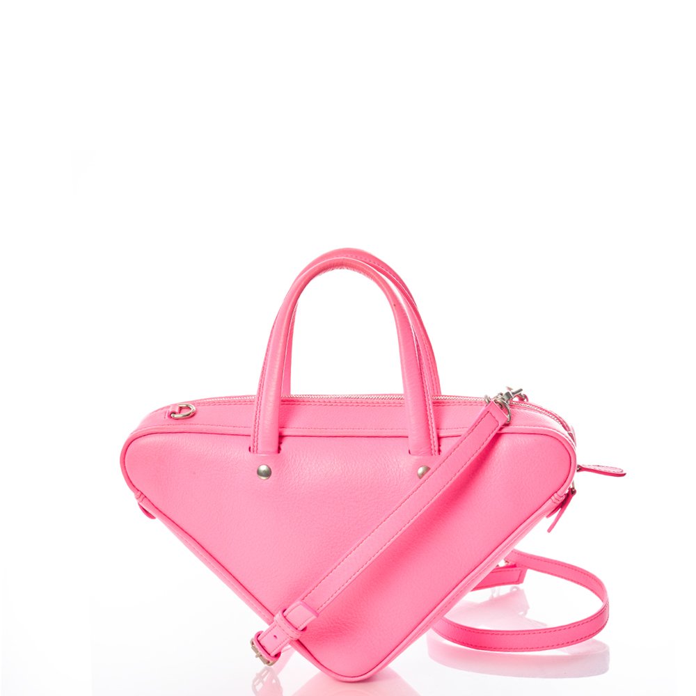 Balenciaga Top Handle Triangle Duffle S  in Pink, Leather
