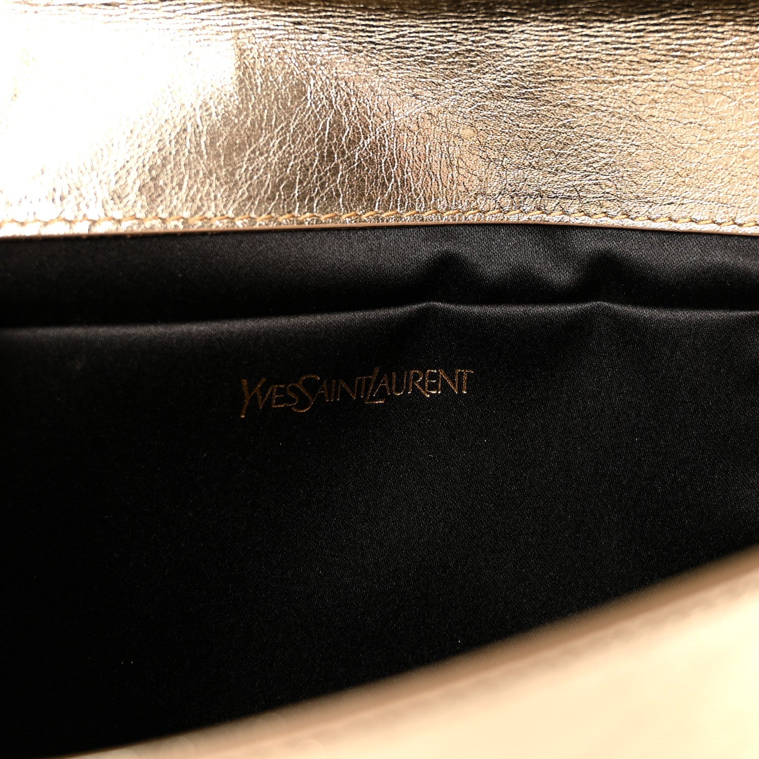 Metallic Calfskin Monogram Large Belle De Jour Clutch Gold