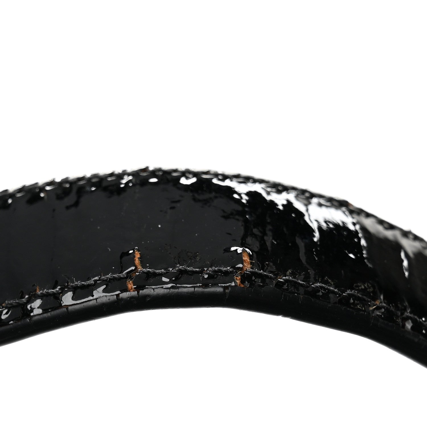 Patent Lambskin Cannage Rendezvous Flap Black