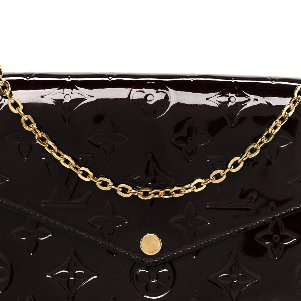 Vernis Pochette Felicie Chain Wallet Amarante