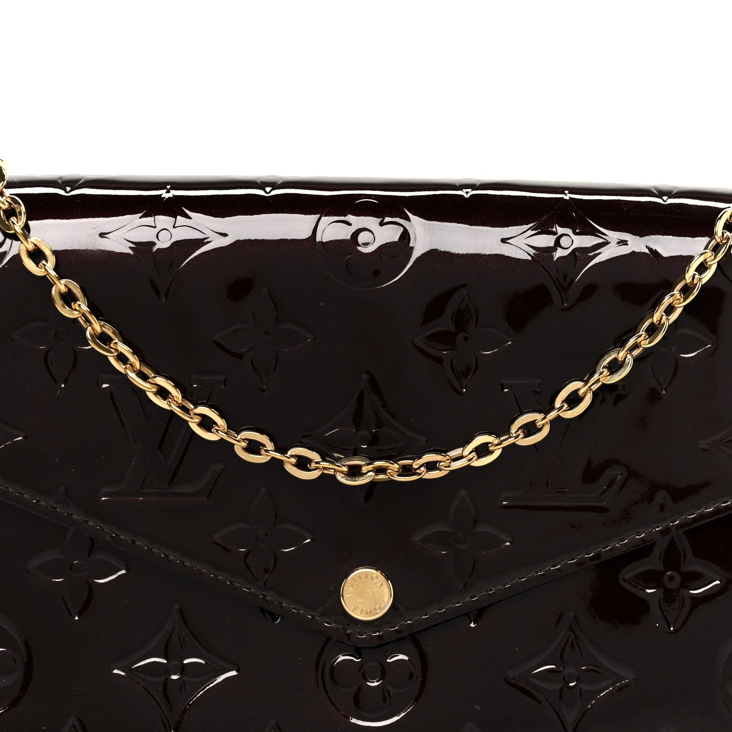Vernis Pochette Felicie Chain Wallet Amarante