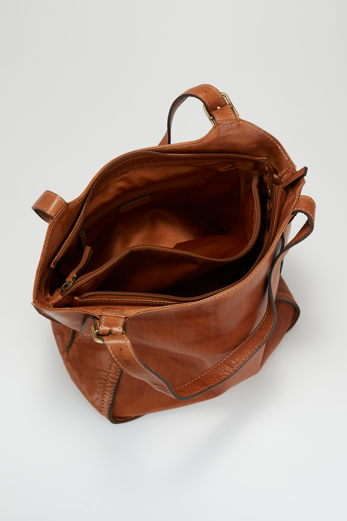 Maya Leather Buckle Tote Bag