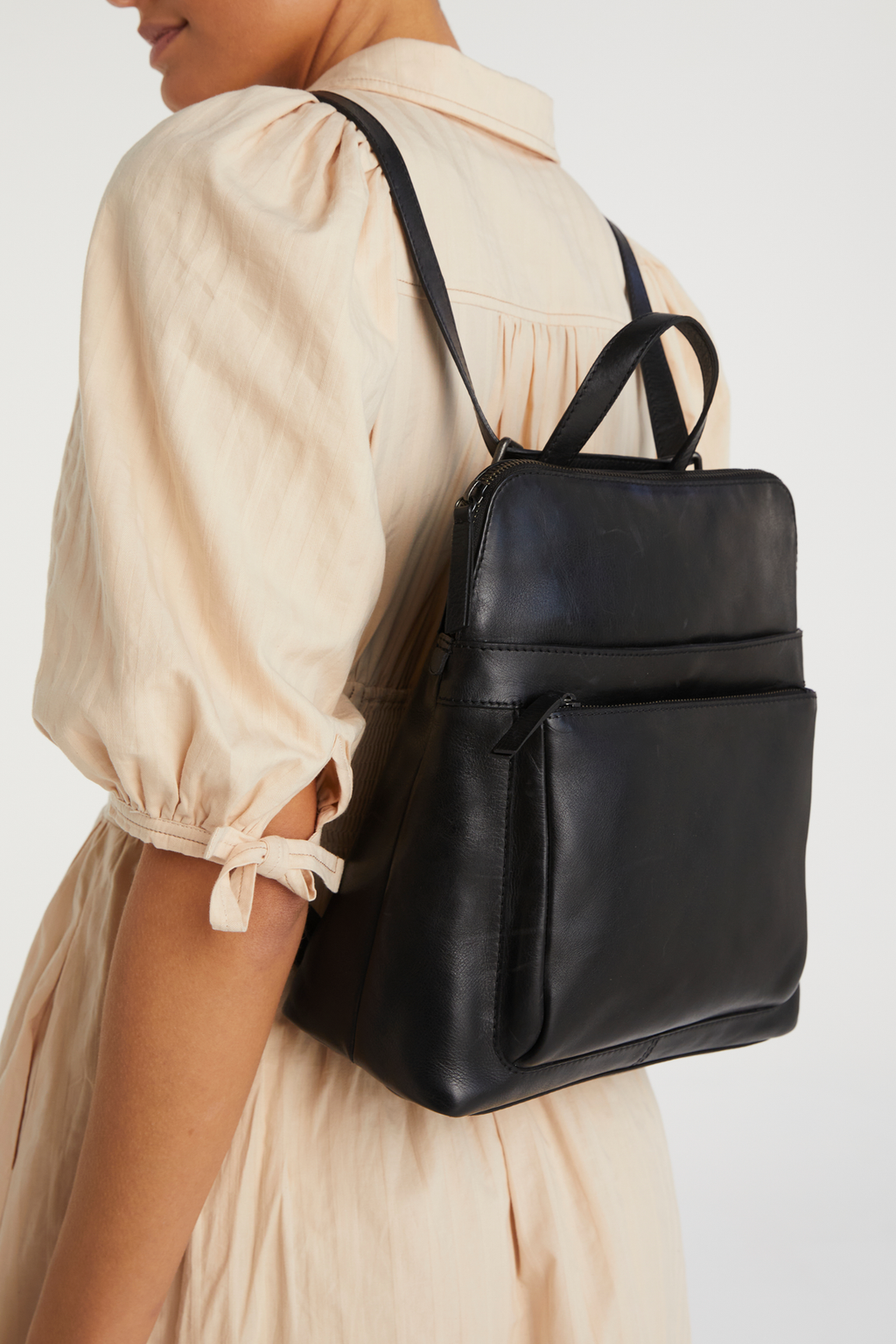 Maya Leather Convertible Backpack