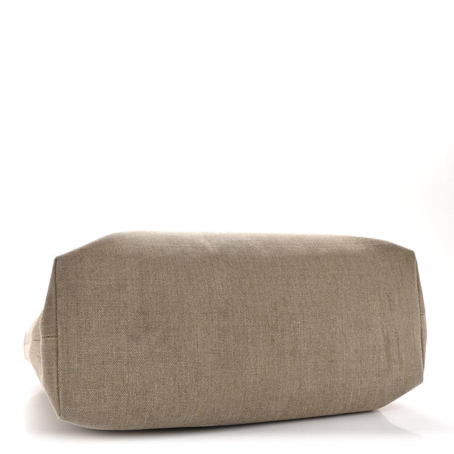 Canvas Calfskin Paris Horizontal Cabas Tan
