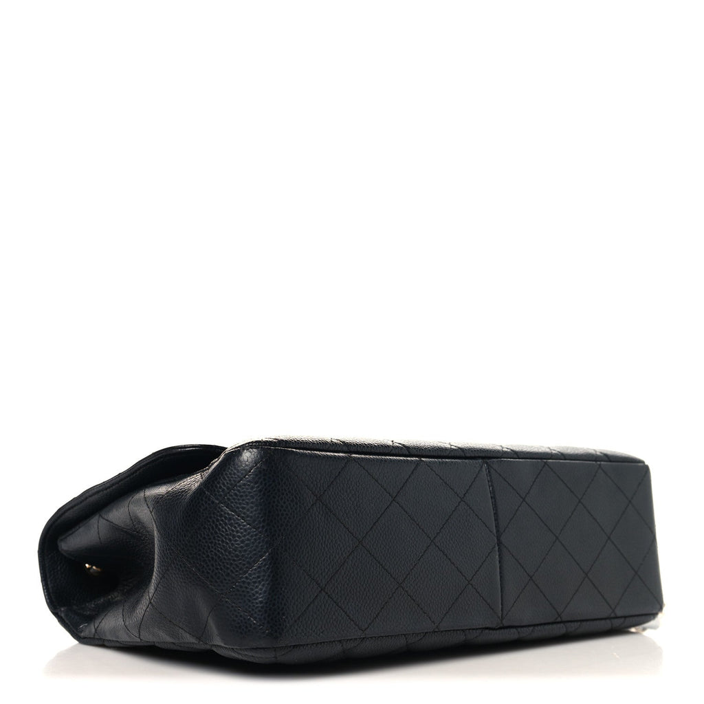 Caviar Quilted Jumbo Single Flap Black