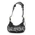 Agneau Arena Lunar New Year Graffiti Logo Le Cagole Shoulder Bag XS Black