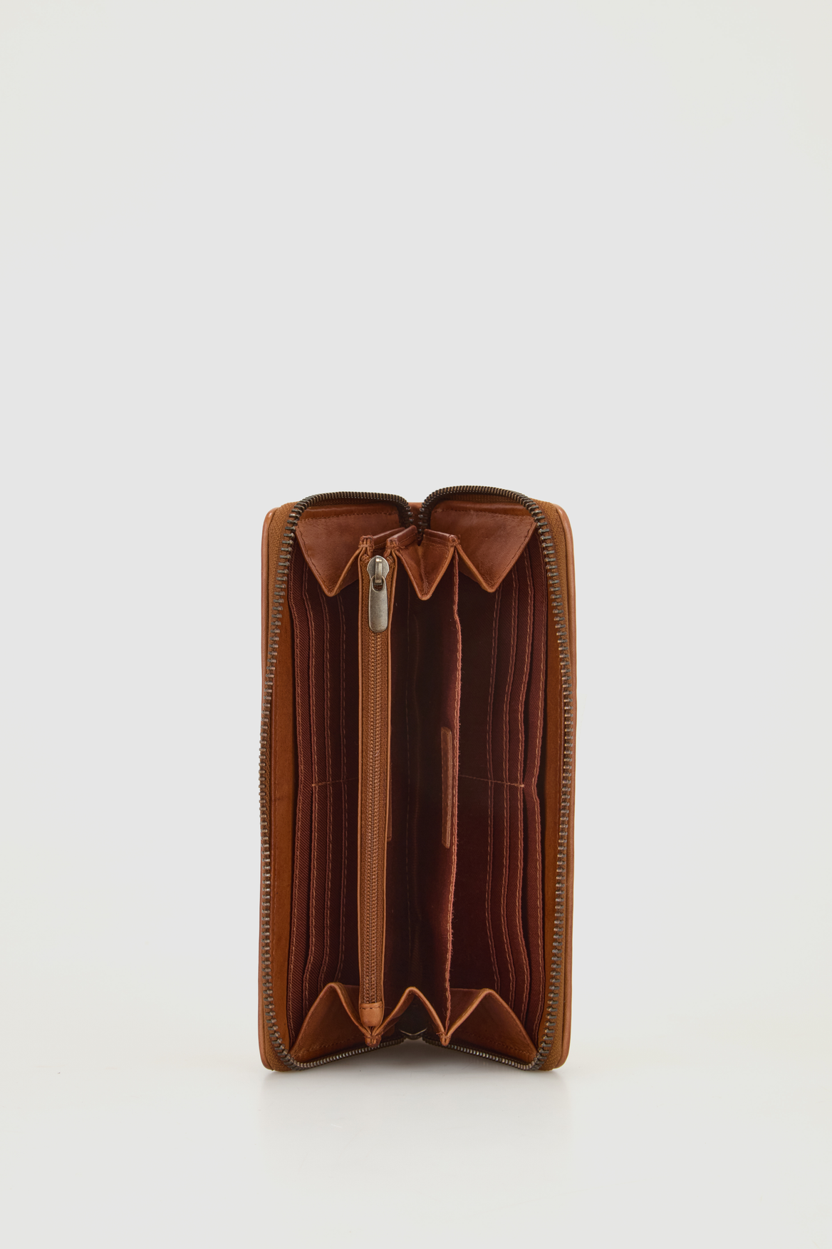 RFID Palma Leather Zip Wallet