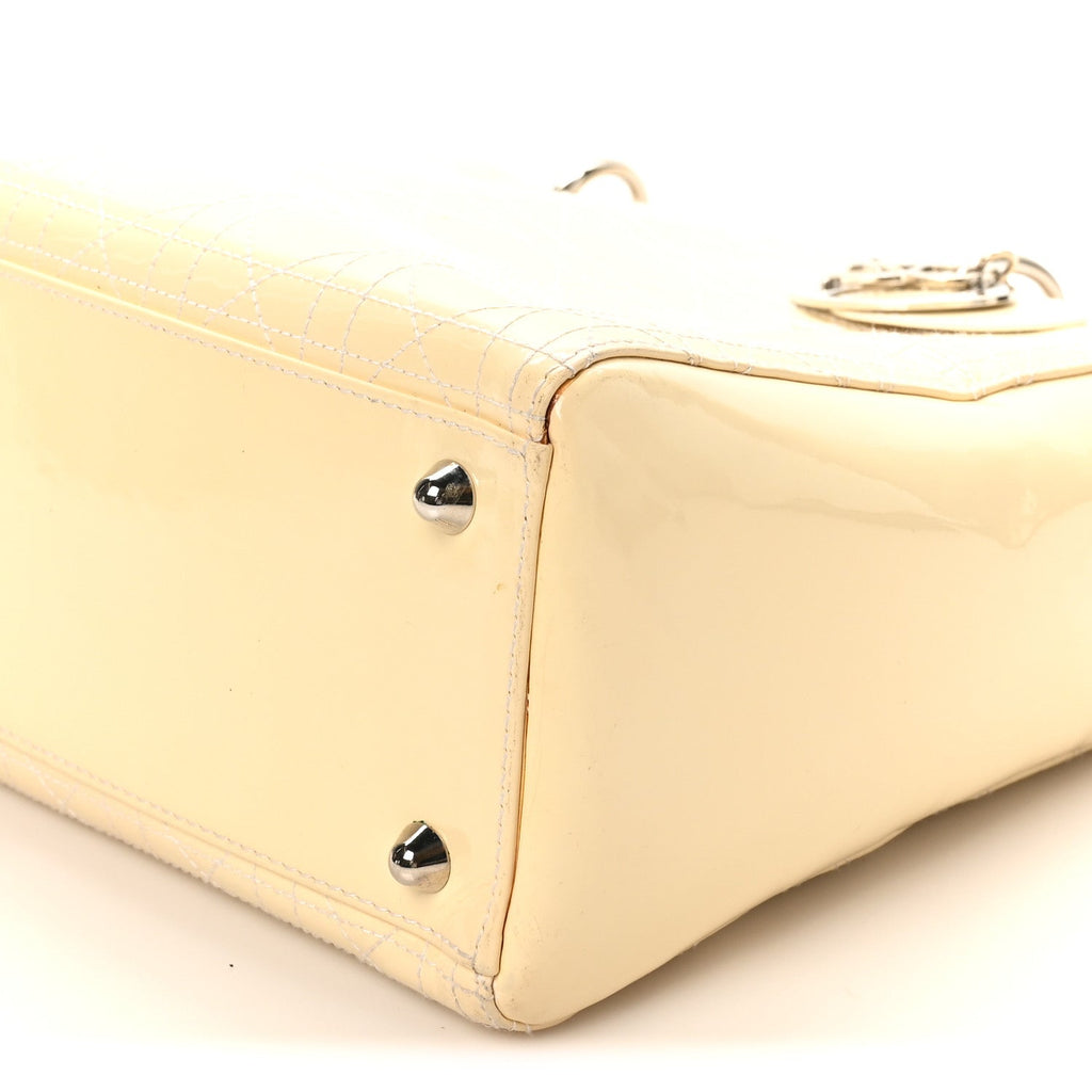 Patent Cannage Large Lady Dior White