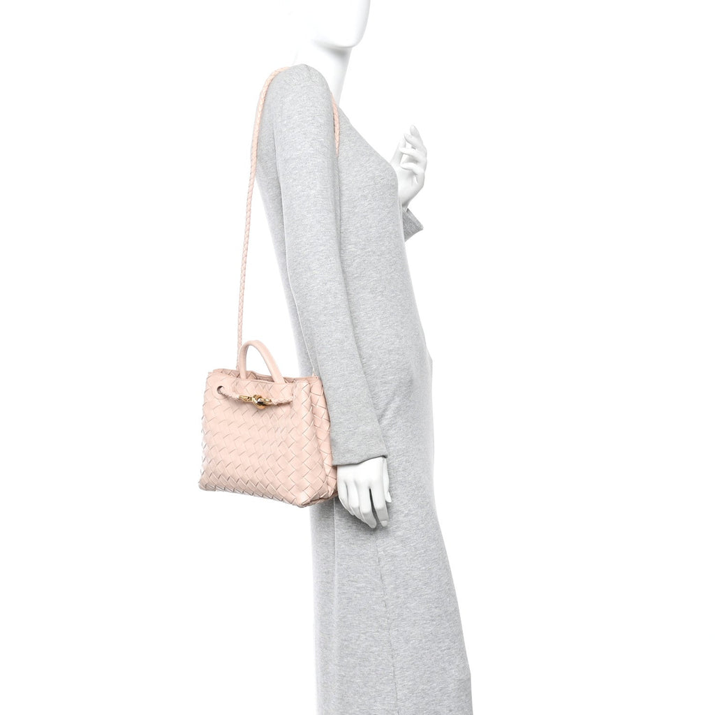 Nappa Intrecciato Small Andiamo Shoulder Bag Lotus