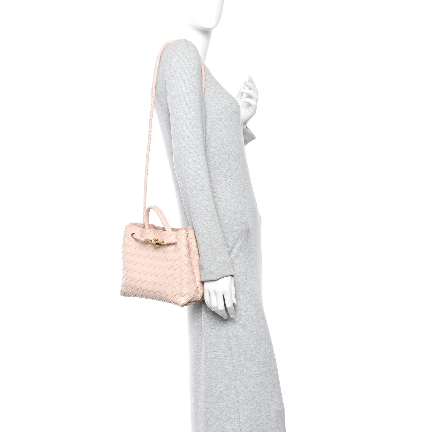 Nappa Intrecciato Small Andiamo Shoulder Bag Lotus