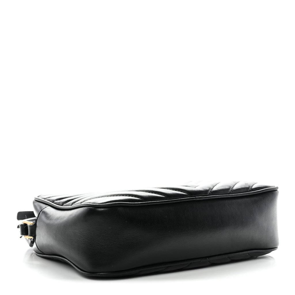 Calfskin Matelasse Monogram Lou Camera Bag Black