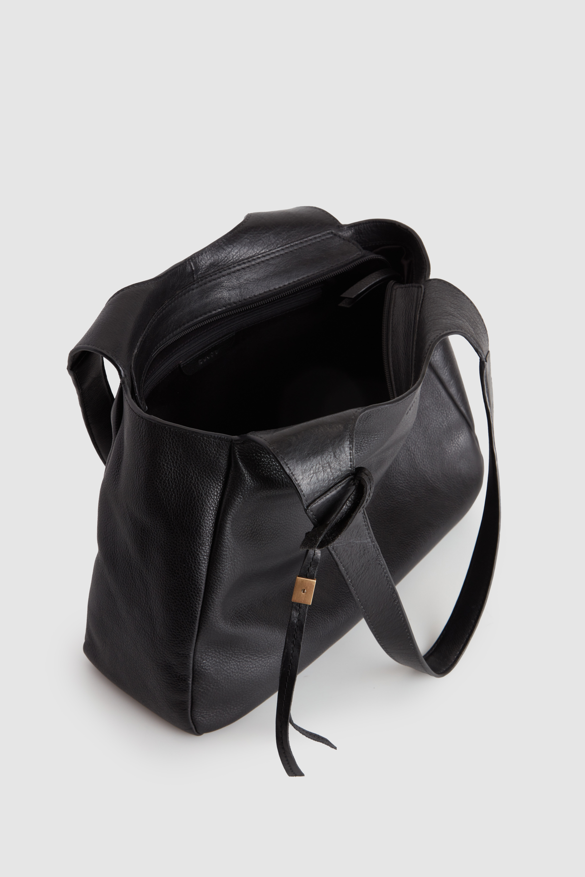 Clara Leather Charm Tote Bag