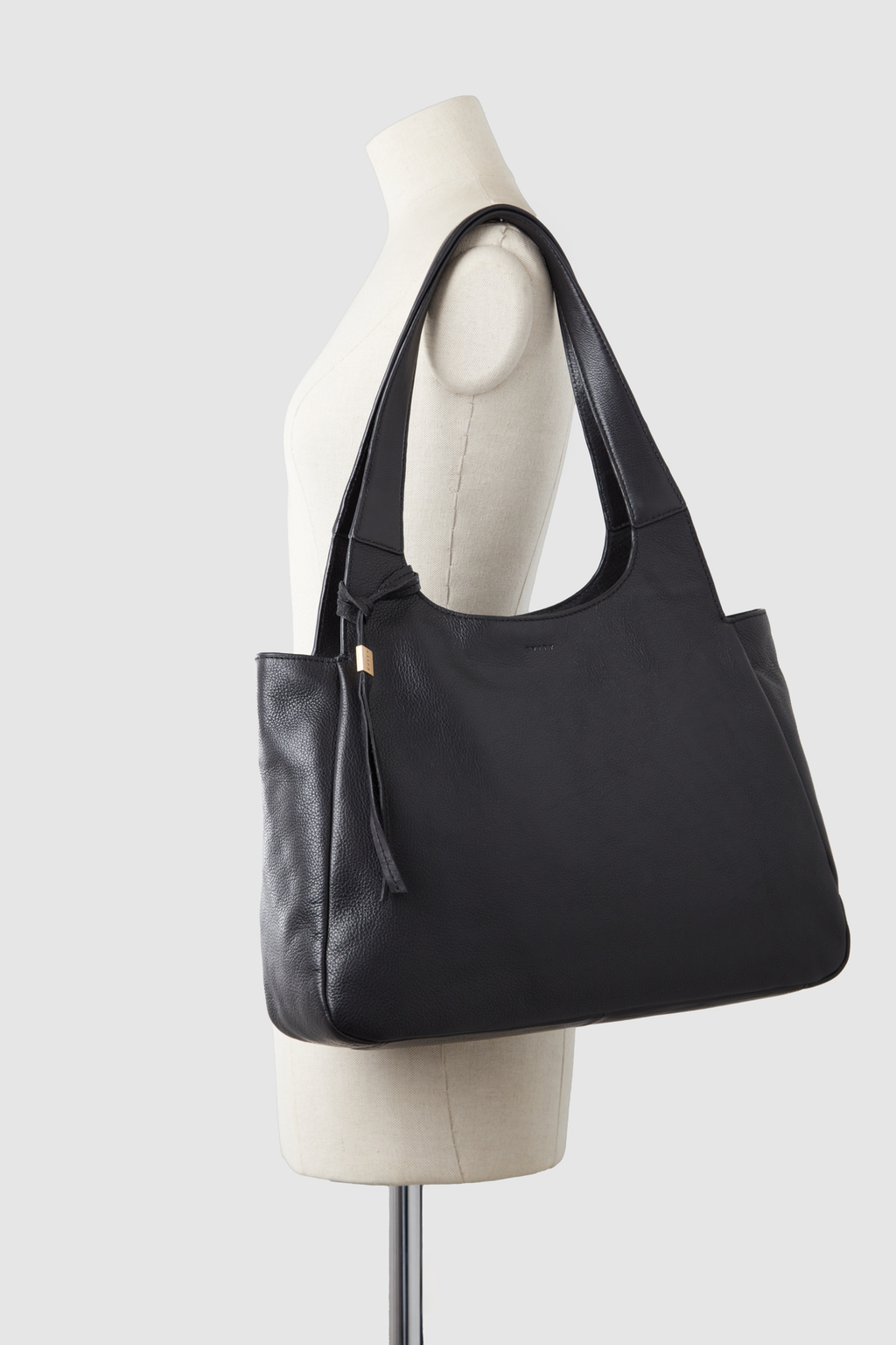 Clara Leather Charm Tote Bag