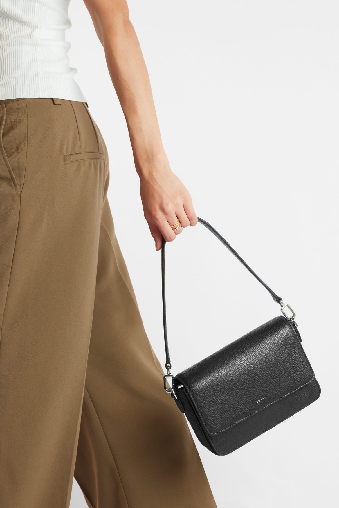 Grace Leather Flap Crossbody Bag