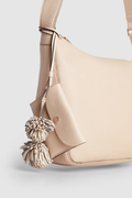 Leather Pom Pom Coin Purse Charm