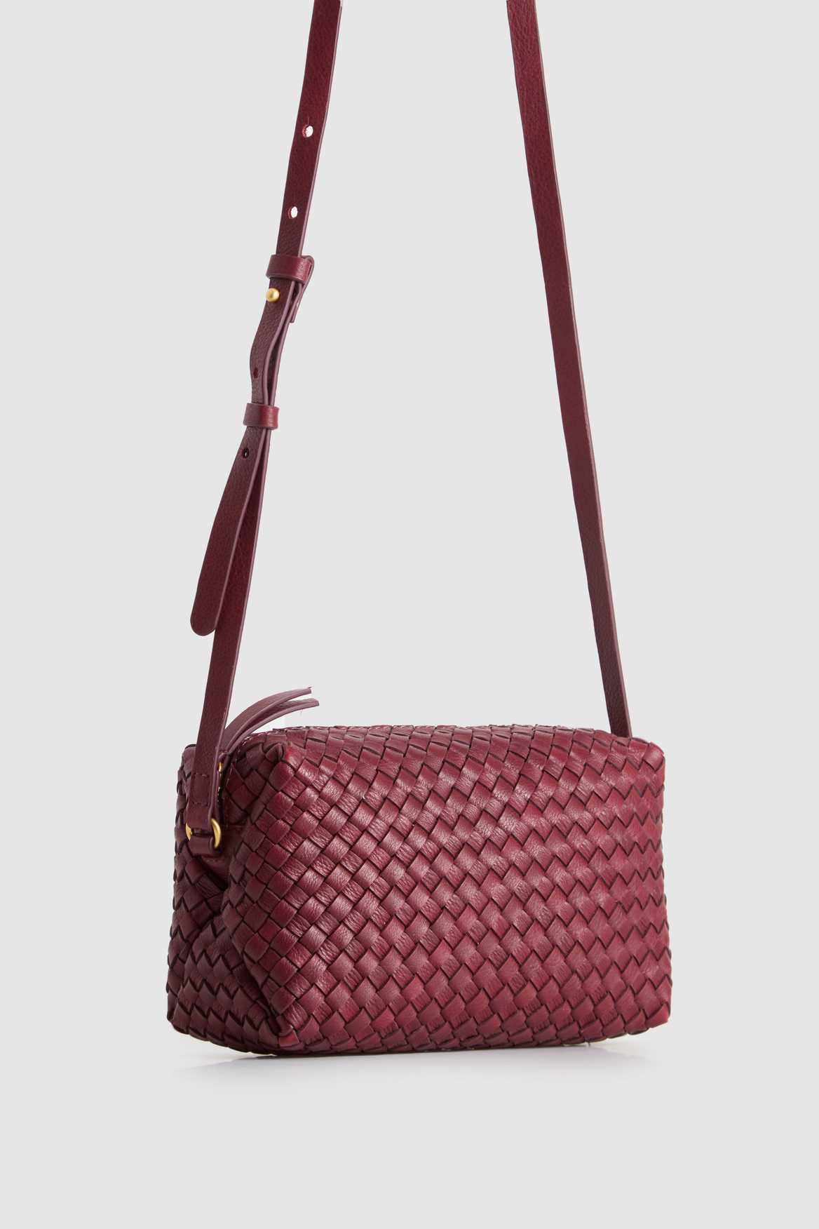 Margo Leather Weave Crossbody Bag