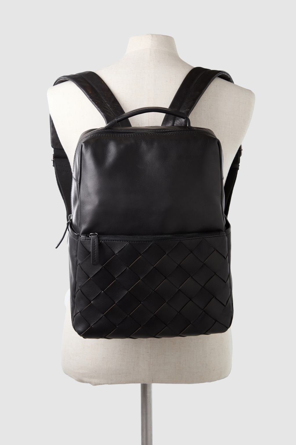 Dominic Leather Weave Backpack