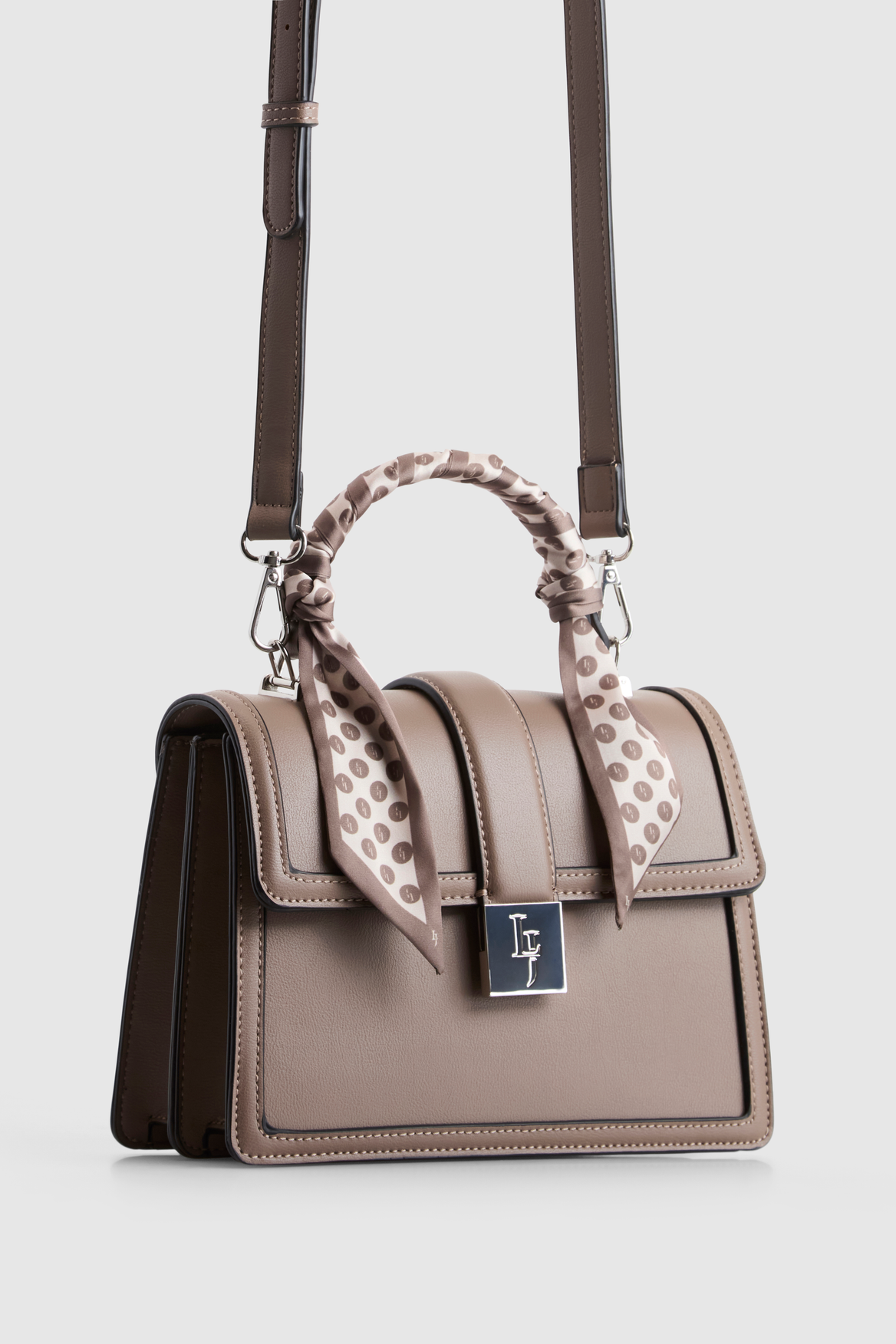 Scarf Top Handle Bag