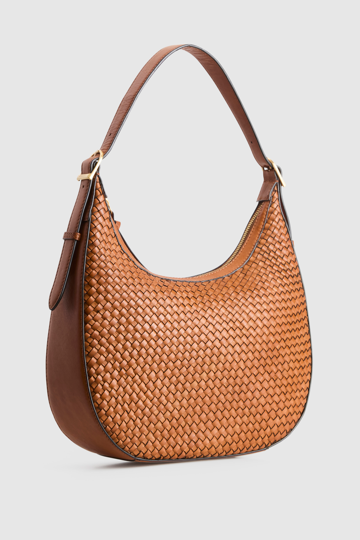 Sofia Weave Leather Hobo Bag