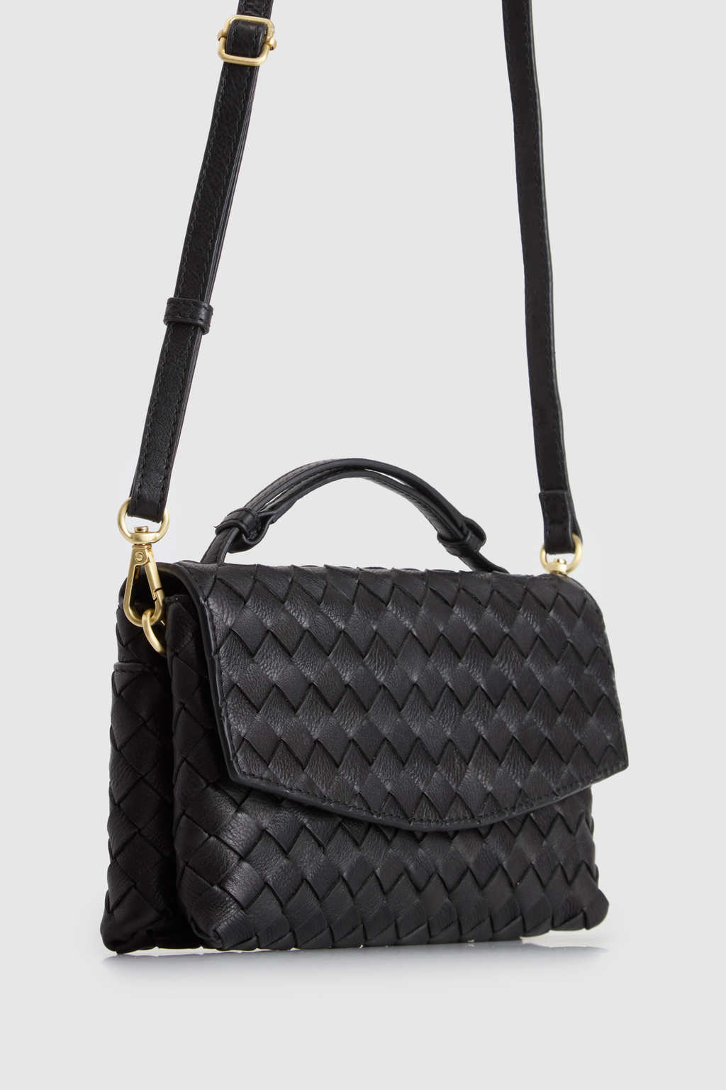 Nieve Leather Flap Crossbody Bag