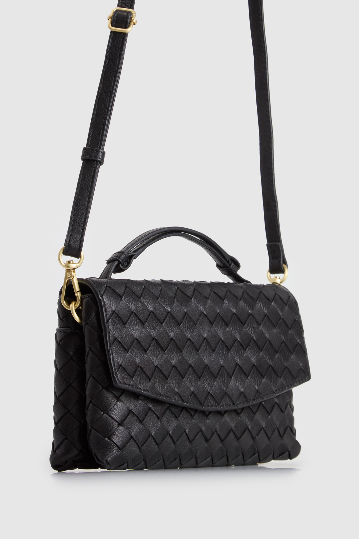 Nieve Leather Flap Crossbody Bag