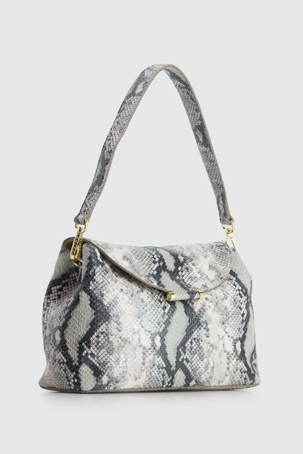 Iris Snake Leather Shoulder Bag