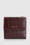 RFID Lila Croc Emboss Lea Wallet