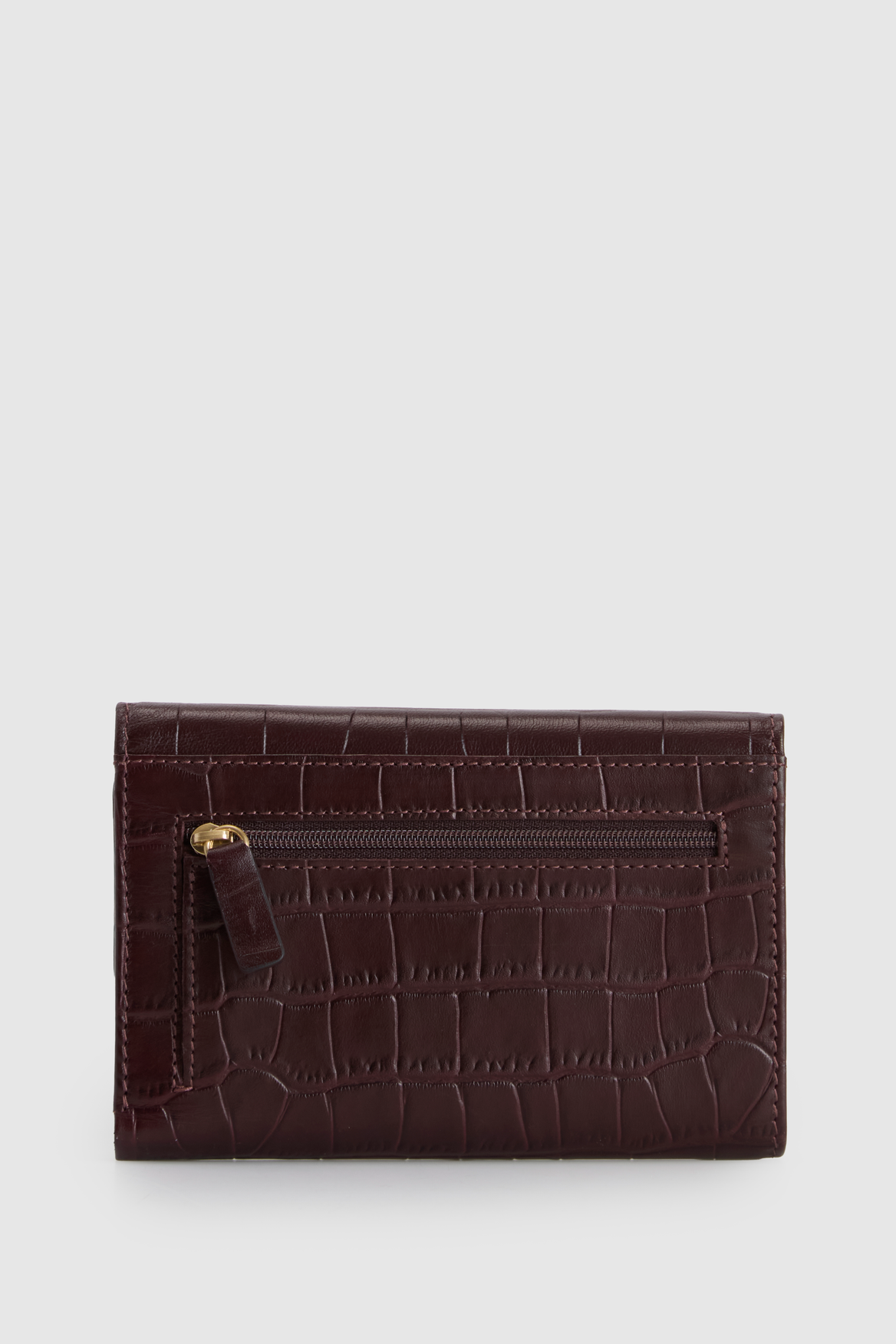 RFID Lila Croc Emboss Med Wallet