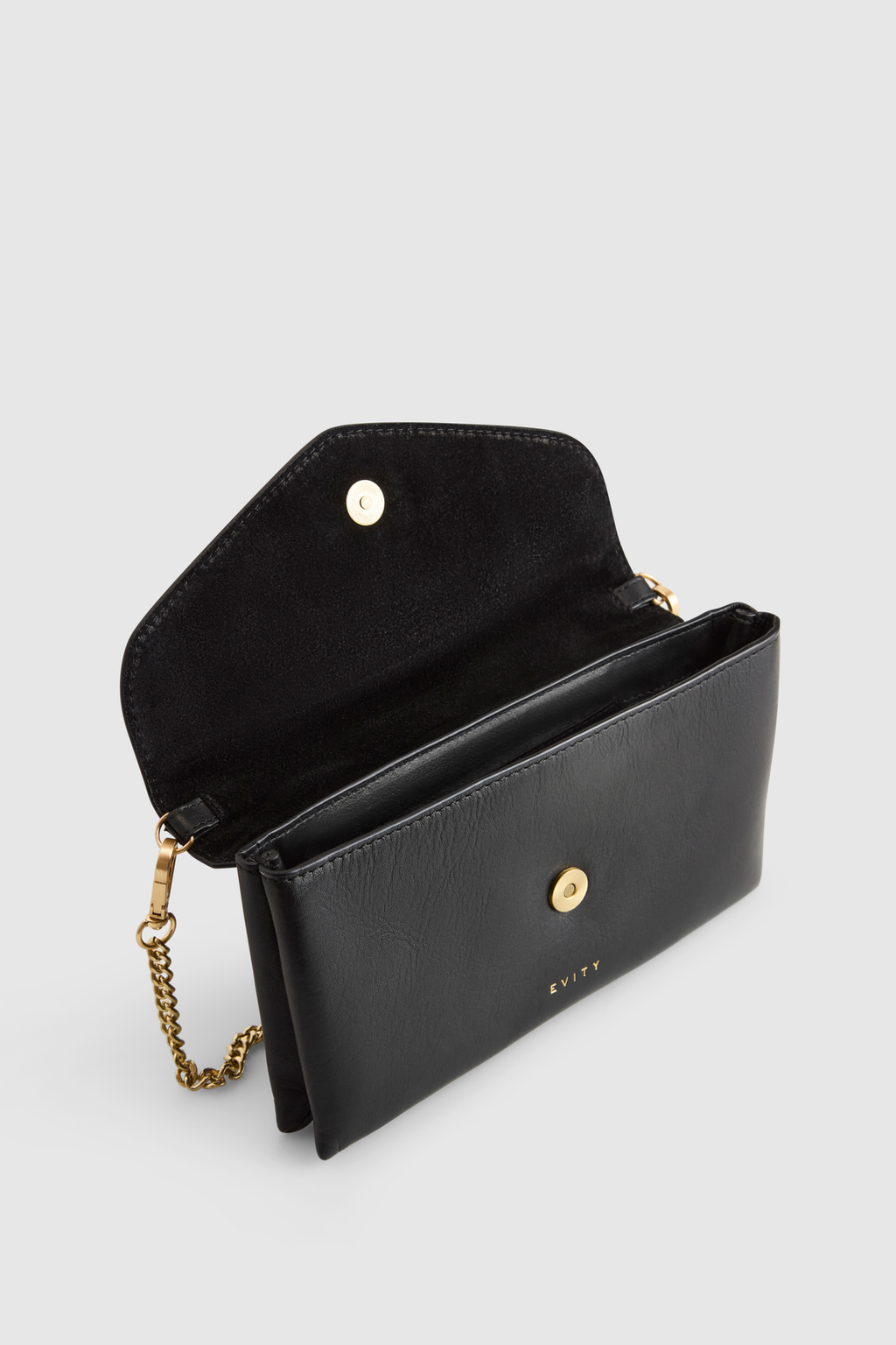 Lila Leather Chain Crossbody Purse