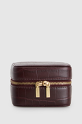 Lila Croc Emboss Jewellery Box