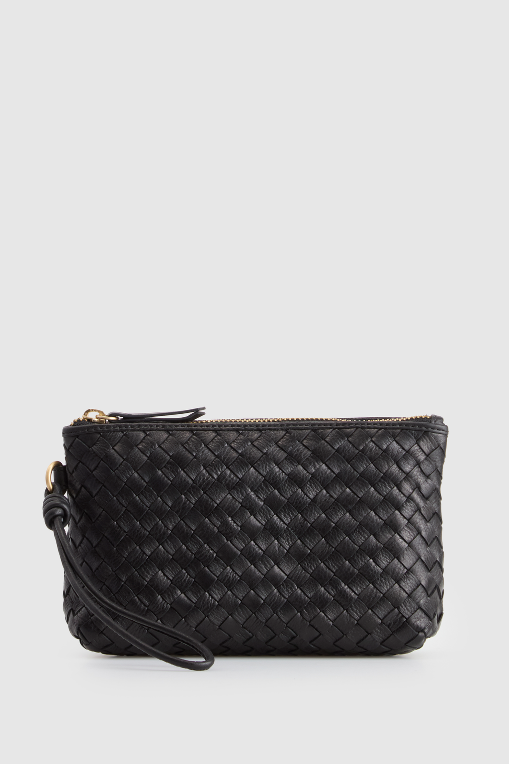 Ines Leather Weave Pouch