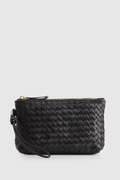 Ines Leather Weave Pouch