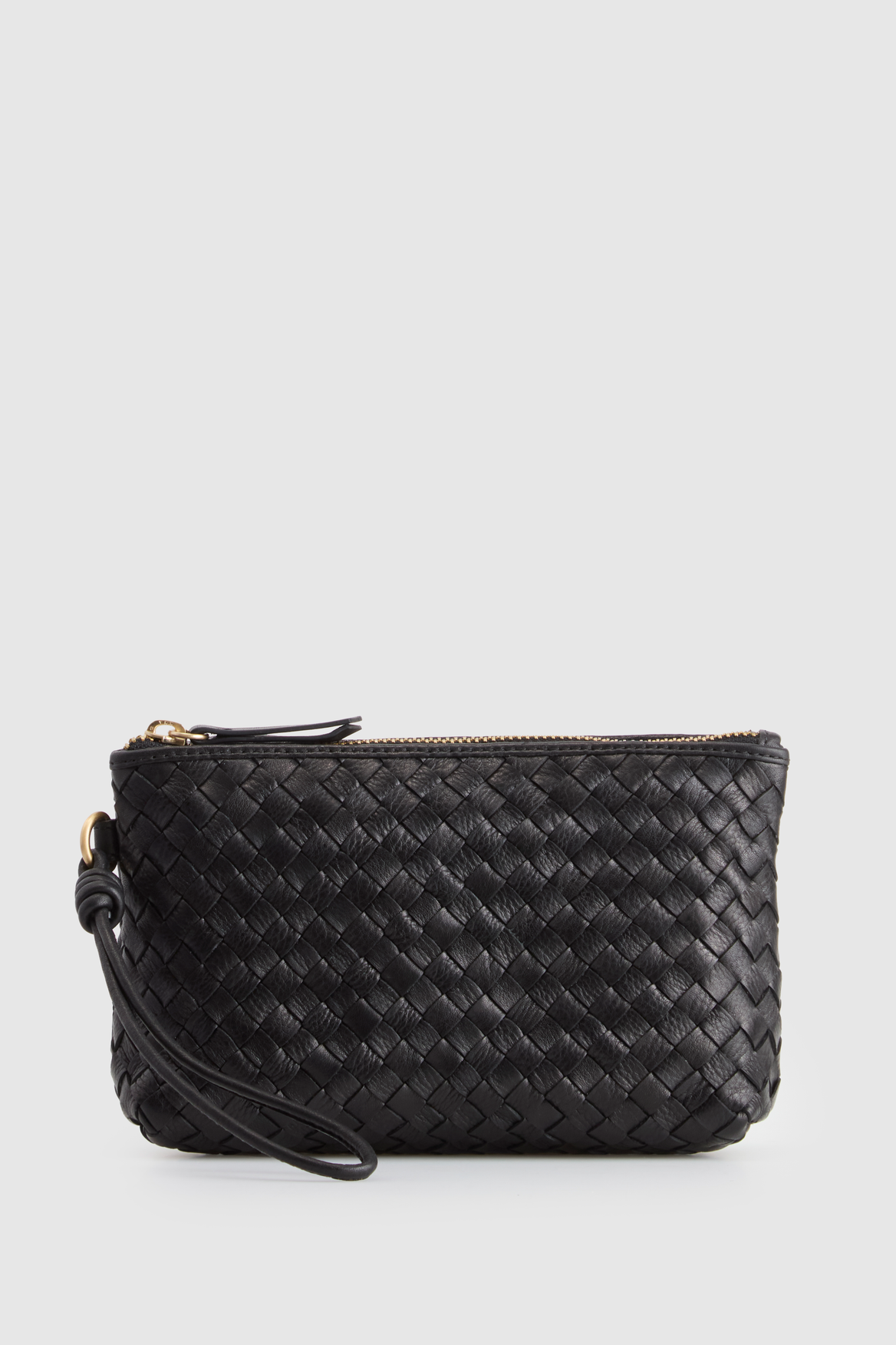 Ines Leather Weave Pouch