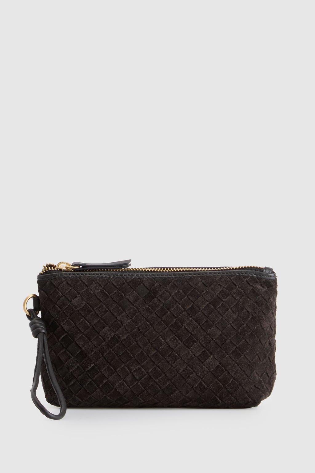 Ines Suede Weave Pouch
