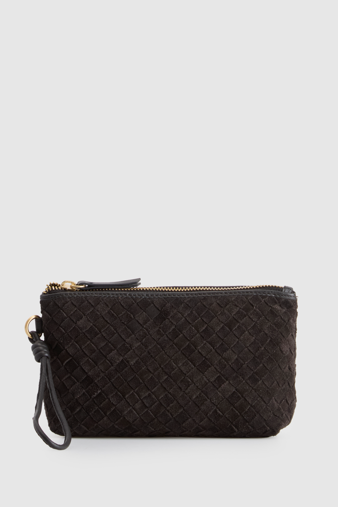 Ines Suede Weave Pouch