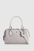 Logo Jacquard Barrel Bag