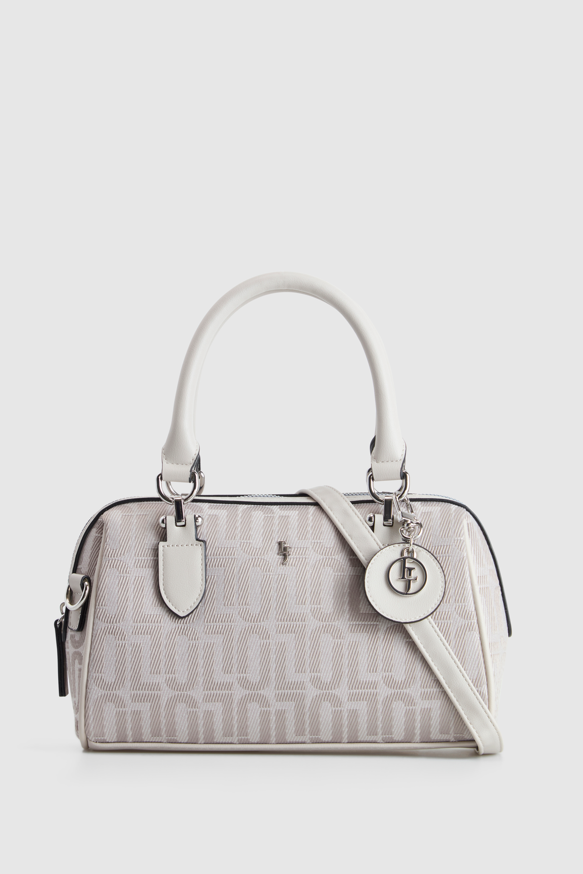 Logo Jacquard Barrel Bag
