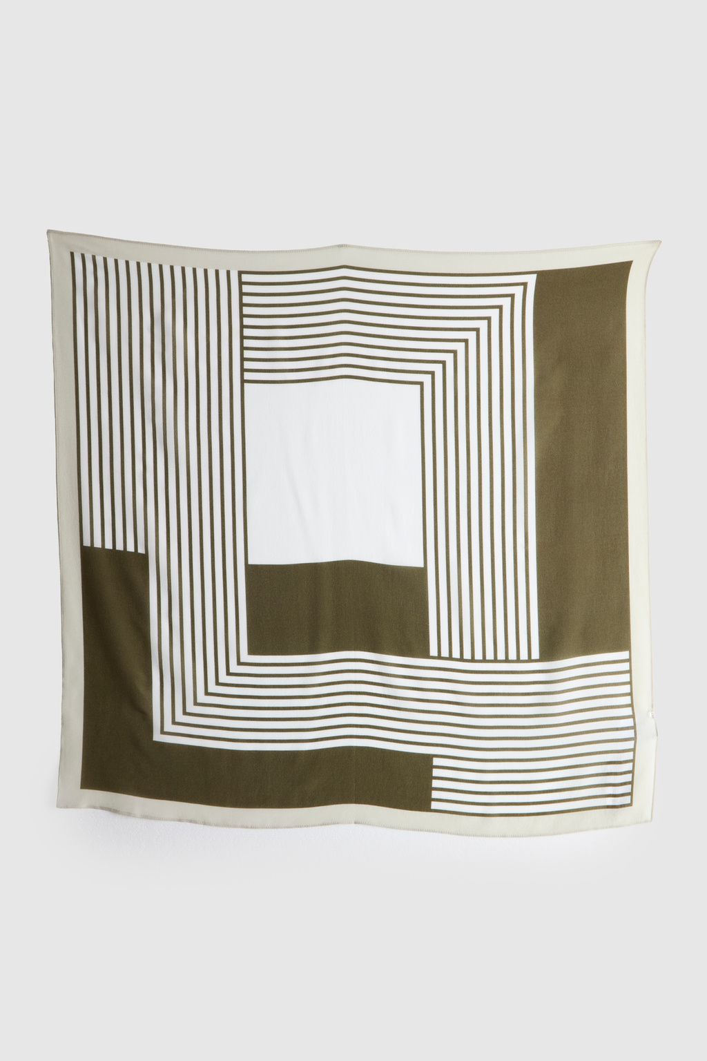 Silk Scarf Geometric Print