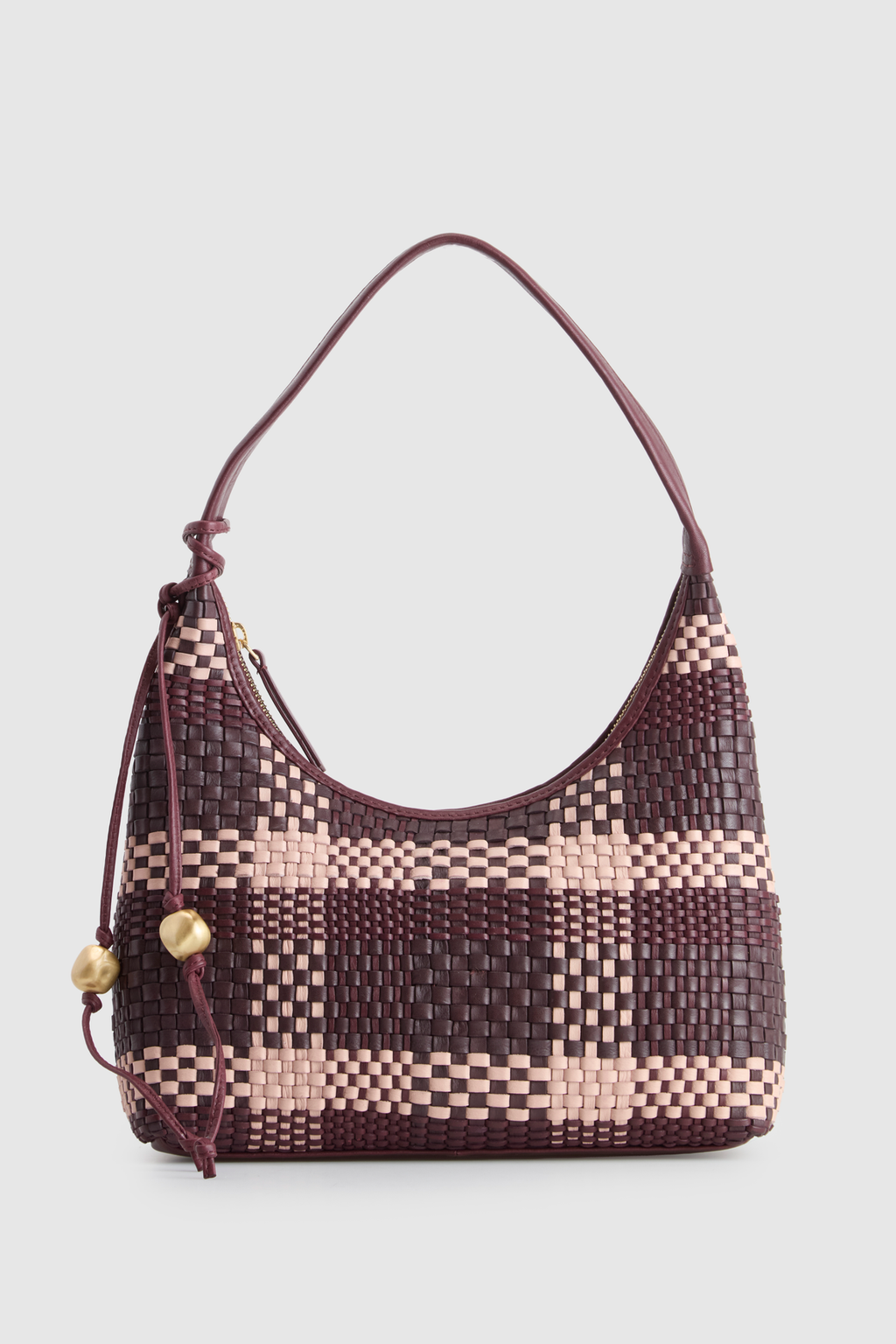 Nina Leather Weave Hobo Bag