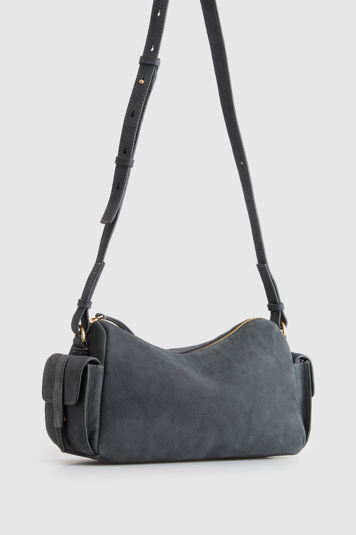 Narda Leather Pocket Crossbody Bag