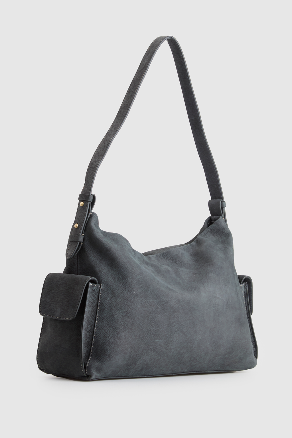 Narda Leather Pocket Hobo Bag