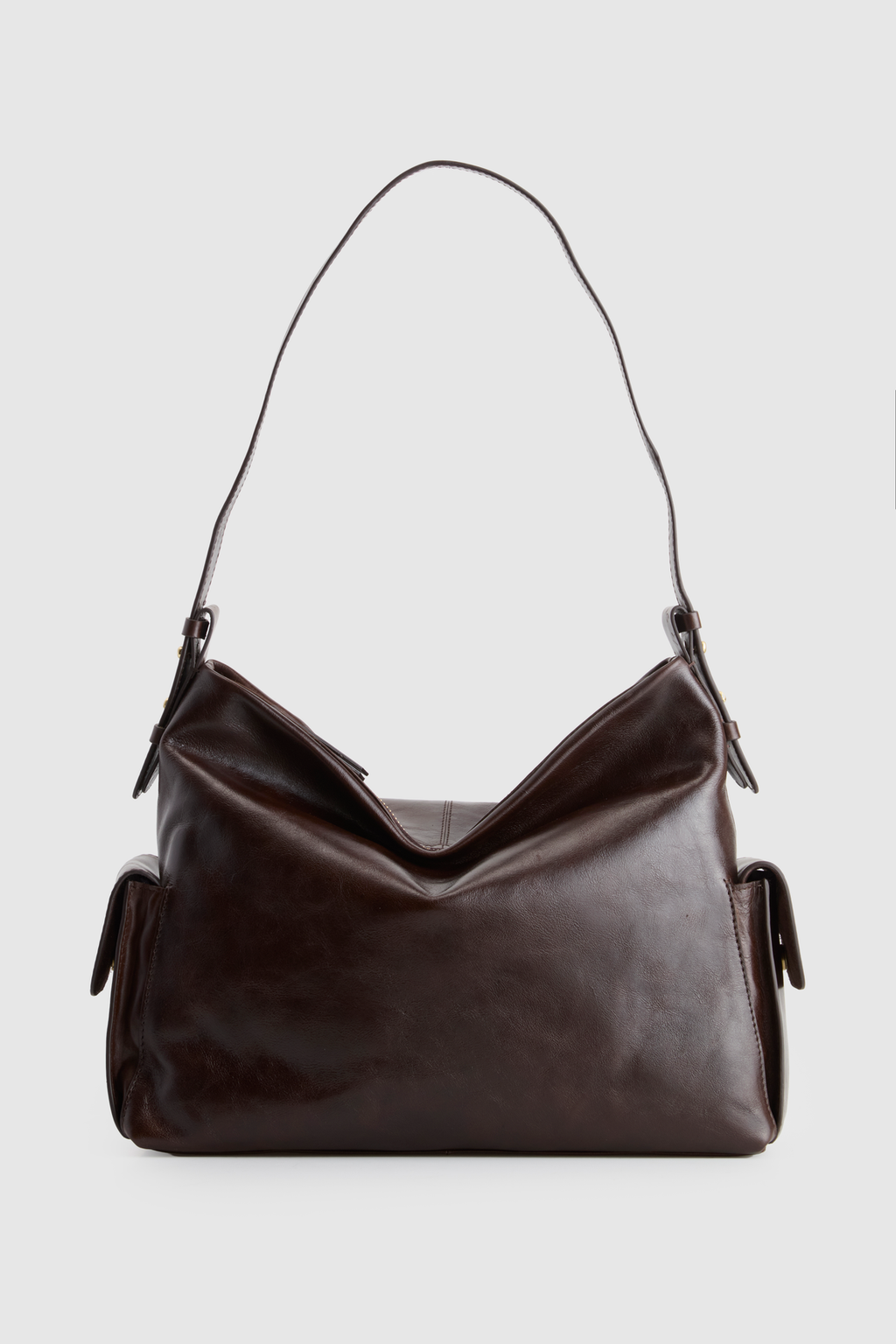 Narda Leather Pocket Hobo Bag