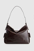 Narda Leather Pocket Hobo Bag