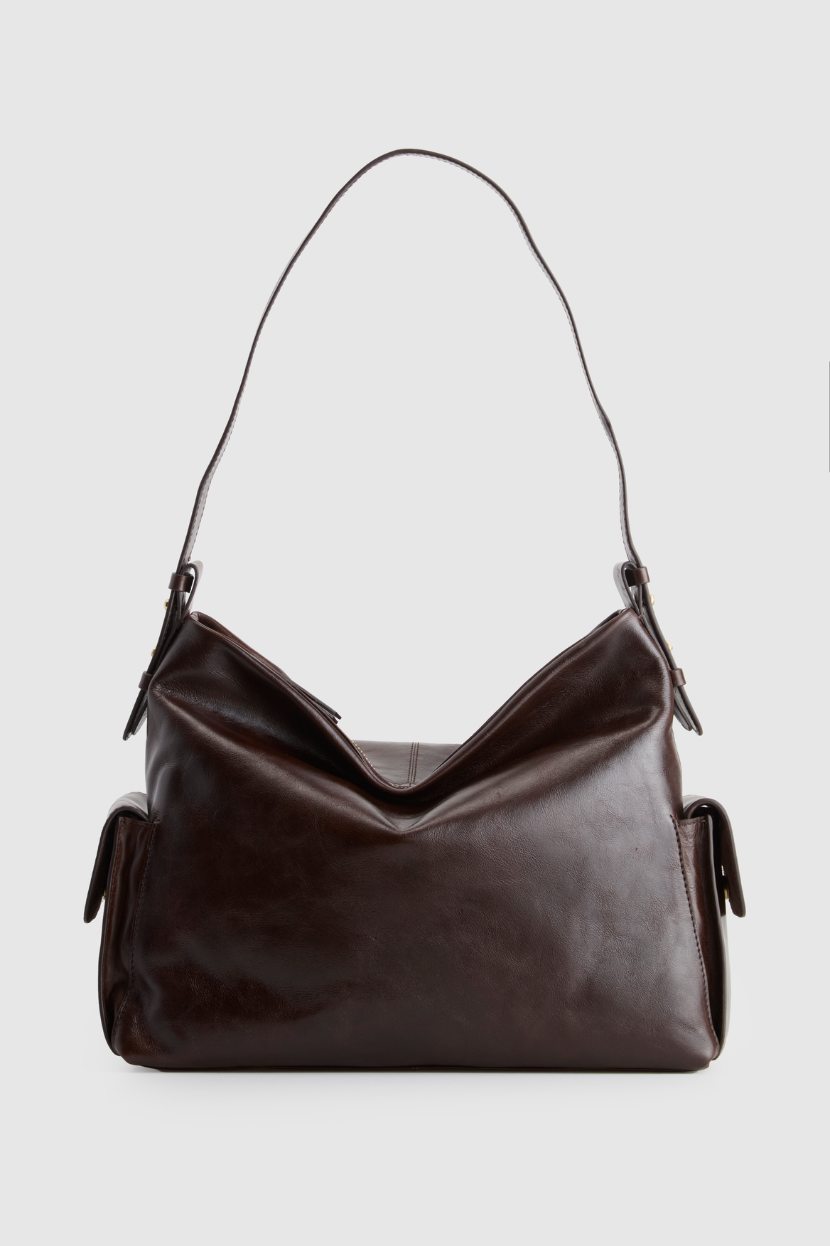 Narda Leather Pocket Hobo Bag