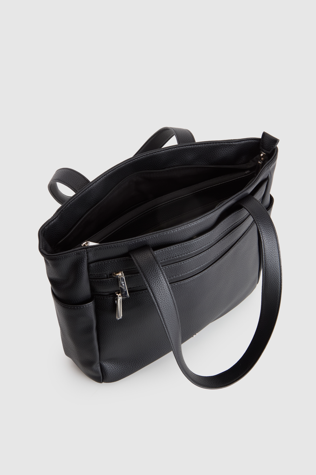 Double Zip Pocket Tote Bag