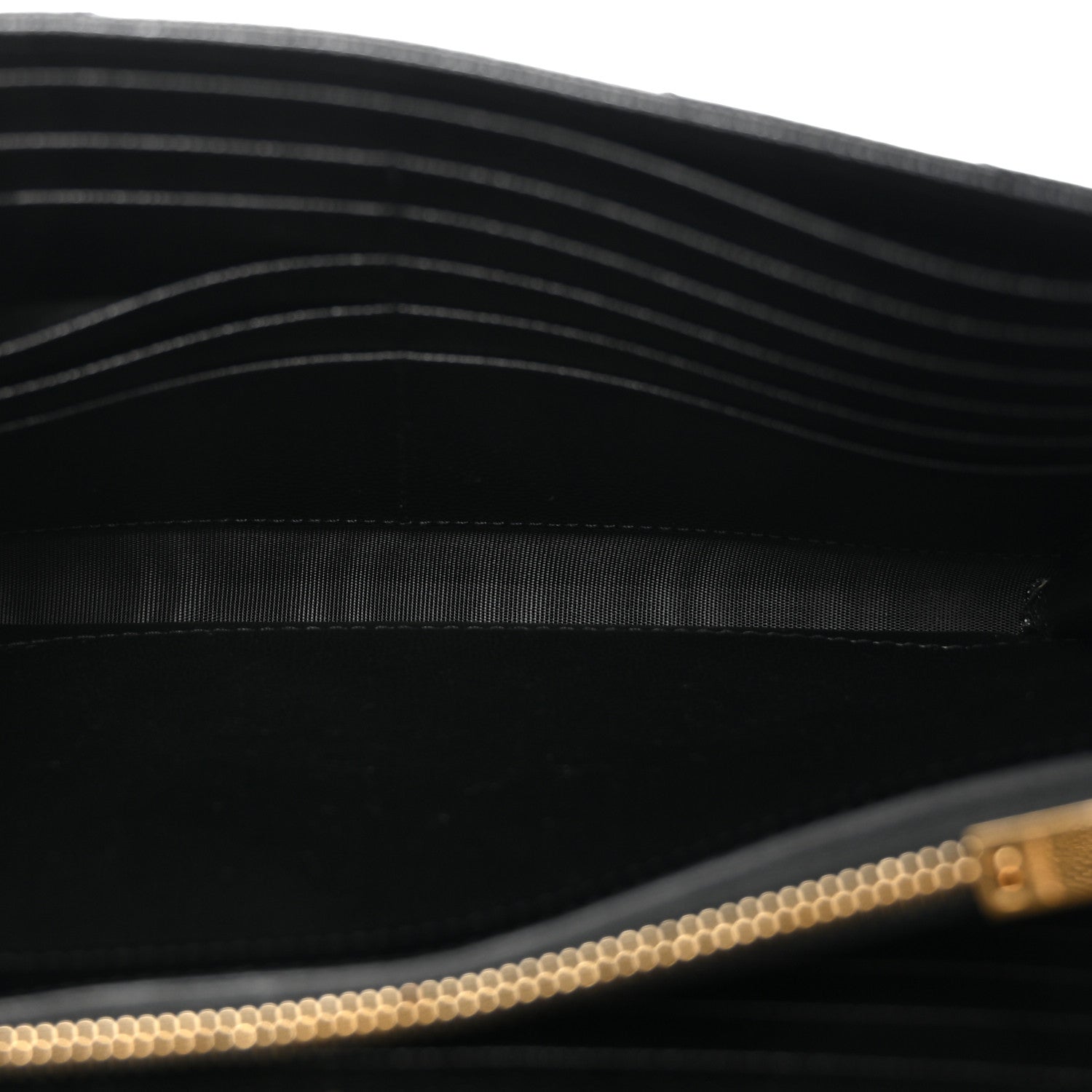 Grain De Poudre Matelasse Chevron Monogram Chain Wallet Black