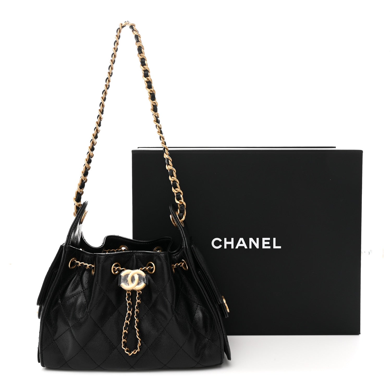 Caviar Quilted Mini Chanel 25 Handbag Black