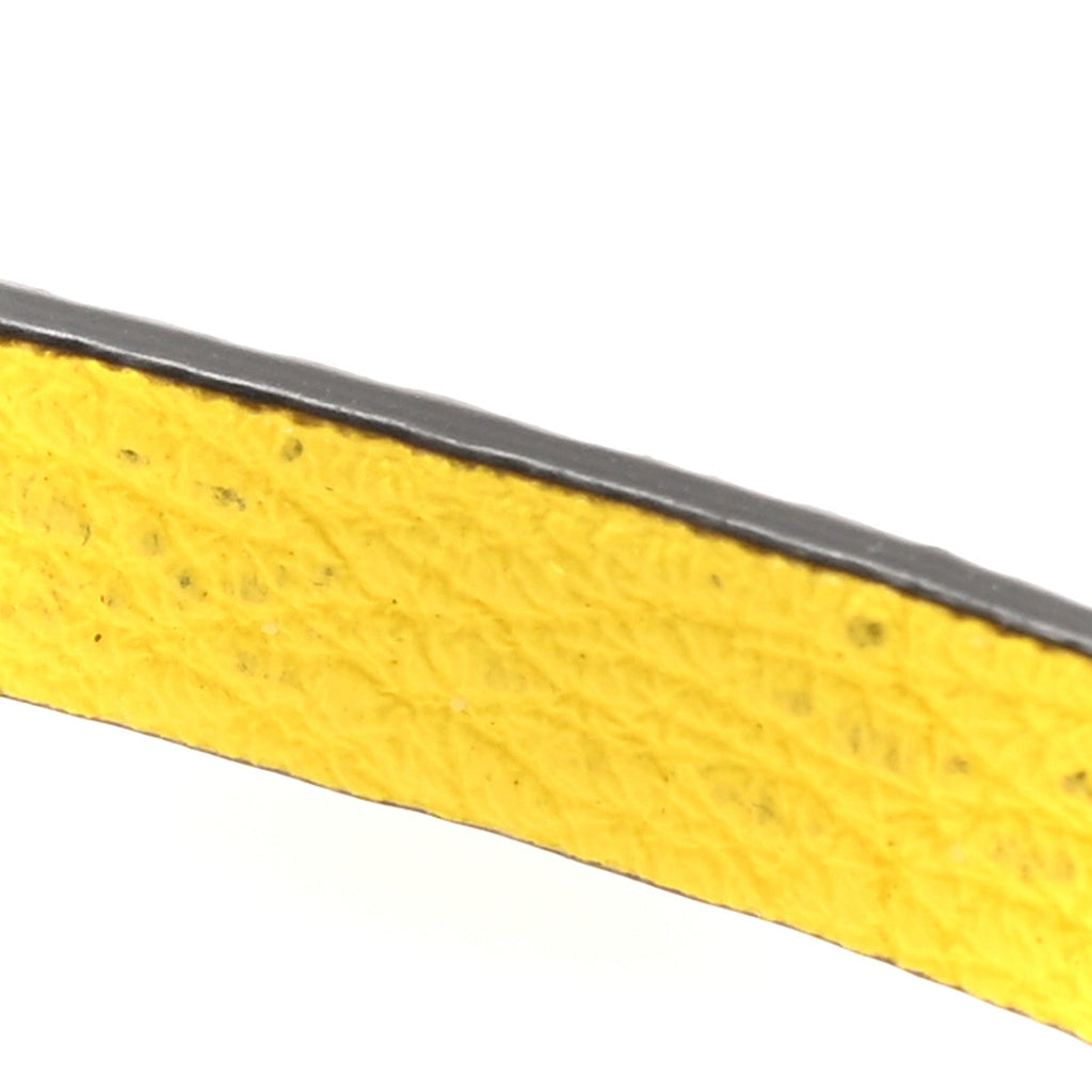 Cuoio Roma Sellerissima Nappa Sintetica Tape Stitch Mini Baguette Acid Yellow